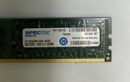 8GB Spectek ST102464BA160B.16FER PC3-10600U 1333MHz DDR3 Non-ECC Computer Memory RAM Module