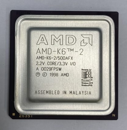 AMD AMD-K6-2/500AFX 500MHz 32KB Cache 100MHz Bus Super Socket 7 Processor / CPU - Ceramic