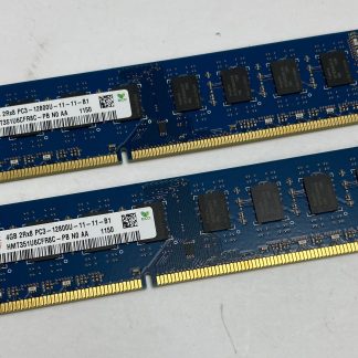 2 x 4GB Kit (8GB Kit) SK Hynix HMT351U6CFR8C-PB N0 AA PC3-12800U 1600MHz Non-ECC Computer Memory RAM