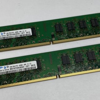 4GB Kit (2 x 2GB) Samsung M378T5663EH3-CF7 AB PC2-6400U 400MHz DDR2 Non-ECC Computer Memory RAM