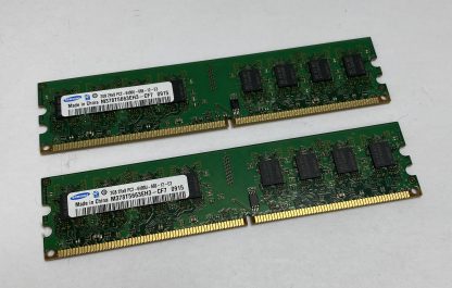 4GB Kit (2 x 2GB) Samsung M378T5663EH3-CF7 AB PC2-6400U 400MHz DDR2 Non-ECC Computer Memory RAM