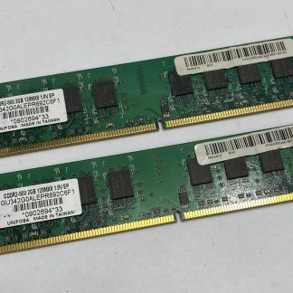 4GB Kit (2 x 2GB) Unifosa GU342G0ALEPR692C6F1 PC2-6400U 400MHz DDR2 Non-ECC Computer Memory RAM