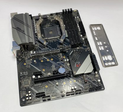 ASRock X570 Phantom Gaming 4 Rev. 1.05 Socket AM4 DDR4 AMD Motherboard complete with Back Plate