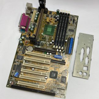 Asus P3V 4X REV. 1.02 Slot 1 Motherboard / System Board - 6 x PCI, 1 x ISA, 1 x AGP Slots with Backplate